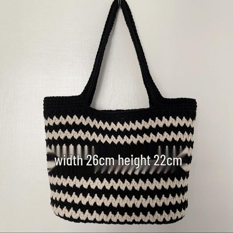 

Волна Крючком Шерсть Одно плечо DIY Сумка - Большая Вместимость