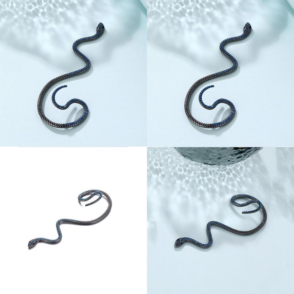 Bold Alloy Metal Snake Ear Wraps For Women Trendy Dark No Piercing Earrings