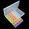 28-Grid Nail Art Rhinestone Storage Box with Individual Lids
