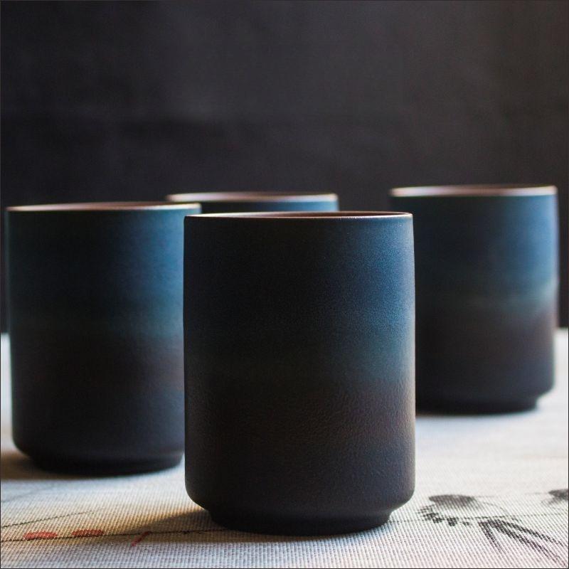 Restauracja Kiln Coffee Cup Japońskie kubki z kamionki Kubki do kawy Duży kubek na wodę Japoński prosty kubek gradientowy Naczynia do picia Kuchnia