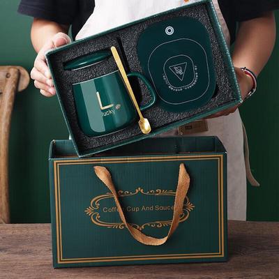 55°C Constant Temperature Ceramic Mug & Warmer Set