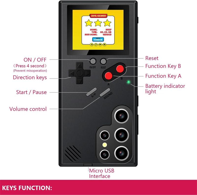 Retro Funny Game Boy Gaming Case for Samsung Galaxy S21 S22 S23 S24 Ultra S20 Fe Note 10 20 Plus S24Ultra Gameboy Console Cover