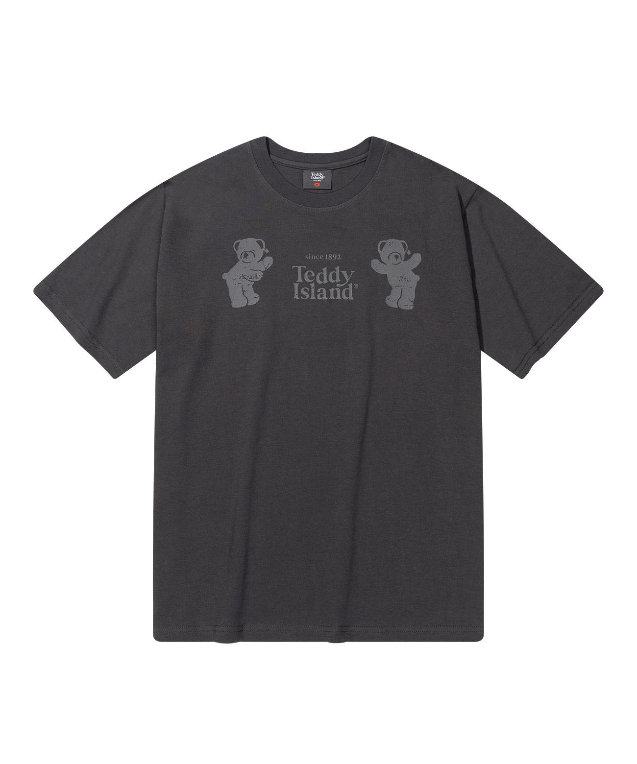 Teddy Island Dancing Teddy Short Sleeve Charcoal Charcoal/L