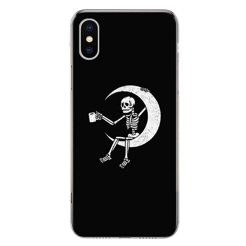 Spooky Skull Funny Dance Skeleton Husă pentru telefon pentru Apple iPhone 11 12 13 15 Ultra 14 Pro 7 XR X XS Max 6S 8 Plus + Mini SE Print