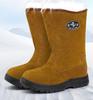 Real Wool Waterproof Winter Boots -40°F, Non-Slip Genuine Leather