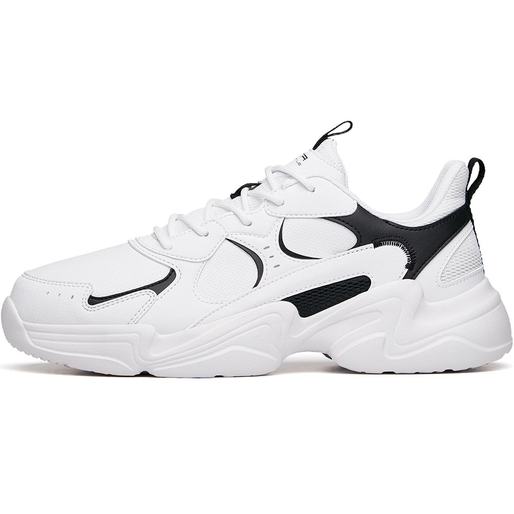 

Новая коллекция Anta Life Кожаная поверхность Противоскользящие Износостойкие Низкие Массивные Кроссовки Белый Черный 111938822R-16 40.5