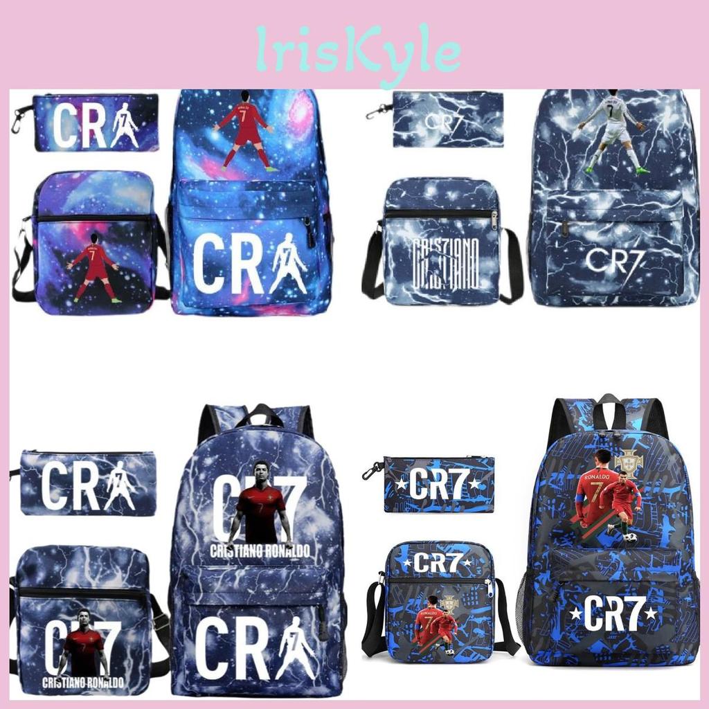Cr7 Elementary School Breathable Waterproof Backpack Set With Stress Relief Straps