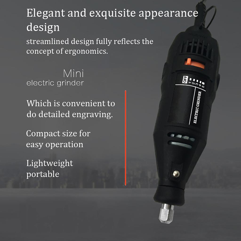 Compact Electric Grinding Pen Stone Polishing Machine Metal Lettering Carving Engraving Grinding Device USB Rechargeable 5 Gears of Speds  