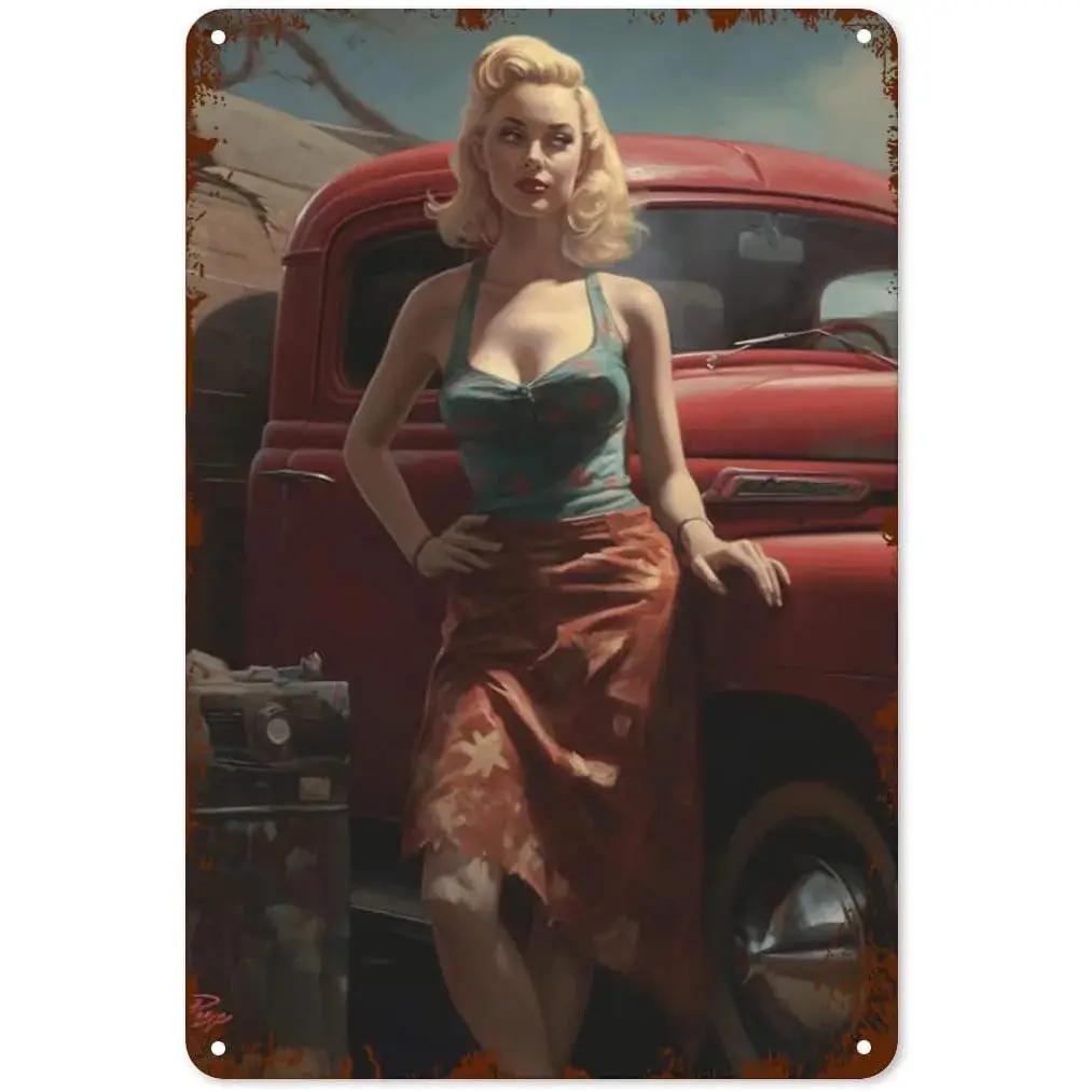 Metal Tin Sign Sexy Girls Women Figure Poster Modern Home Garage Decoration Vintage Shabby Wall Plate Signs Art Decor Plaques