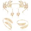 Hair Accessories Fashion Personality Gold Leaf Pearl Headband