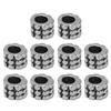 10 Pcs DIY Paracord Knife Lanyard Silver Decorative Lanyard Beads Durable Paracord Beads  Outdoor