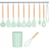 Kitchen Accessory Set Kitchen Utensils 12pcs. Silicone Bamboo Matte Set