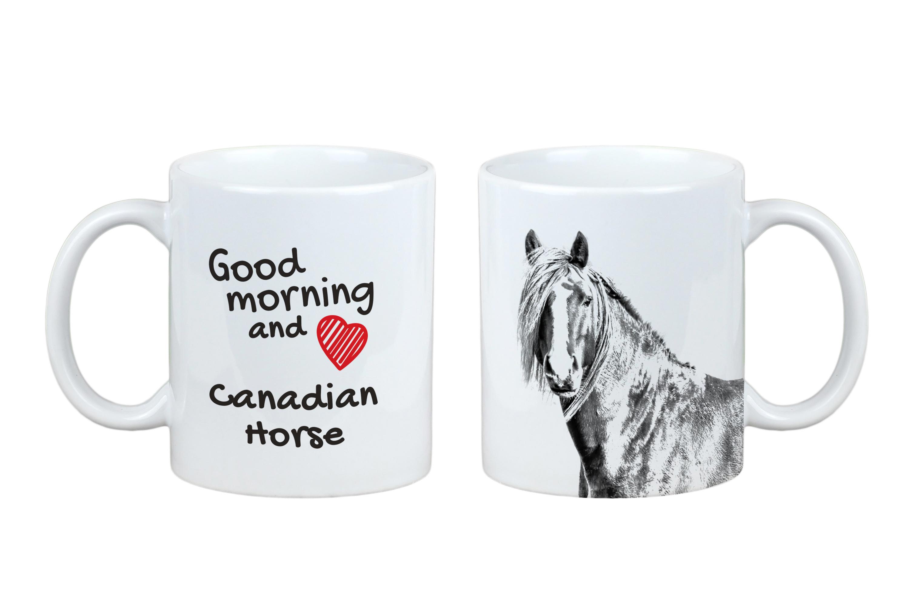

Canadian Horse - mug with a horse, personalized mug with a print, a classic gift for everyone from the Art-Dog brand білий