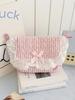 Cute Girls Quilted Cotton Crossbody Bag Outdoor Portable Student Ladies Storage Handbags Bow Lace Plaid Women Shoulder Bags