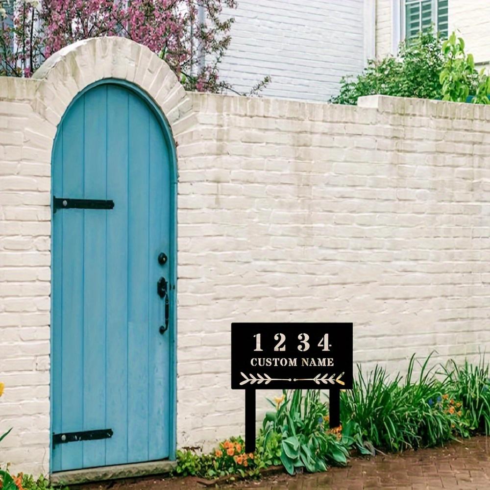 Metal Wall Art Decor, Garden Stake Sign, Personalized Address Marker, Outdoor Lawn Ornament, Unique Gift for Family