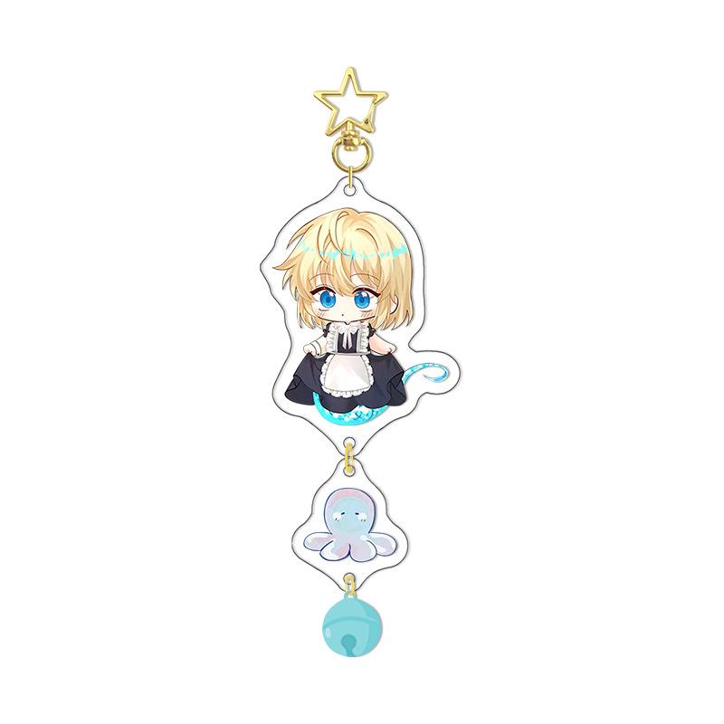 Anime Cartoon Perfect Keychain DIY Acrylic Accessory Custom Fish Trap Bell Clip 2D Cosplay Hanging Ornament High Quality