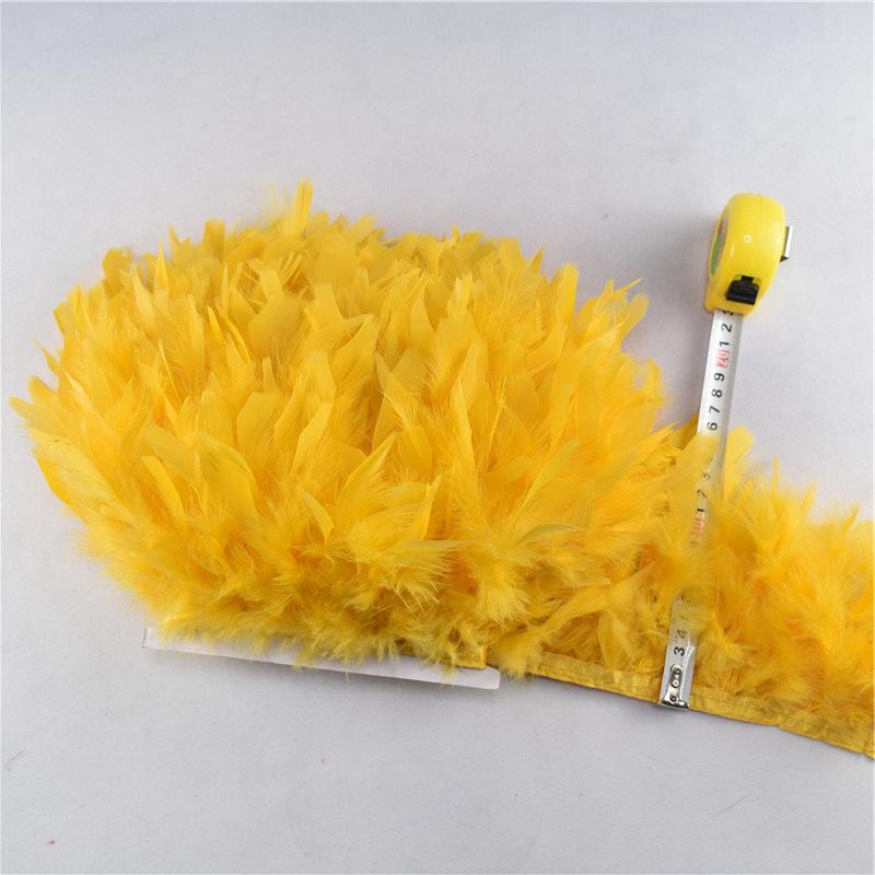 10Meters/Lot Turkey Feather Fringe Trim 4-6Inch Marabou Feathers Trimming Skirt Dress Trims Ribbon Feathers For Crafts