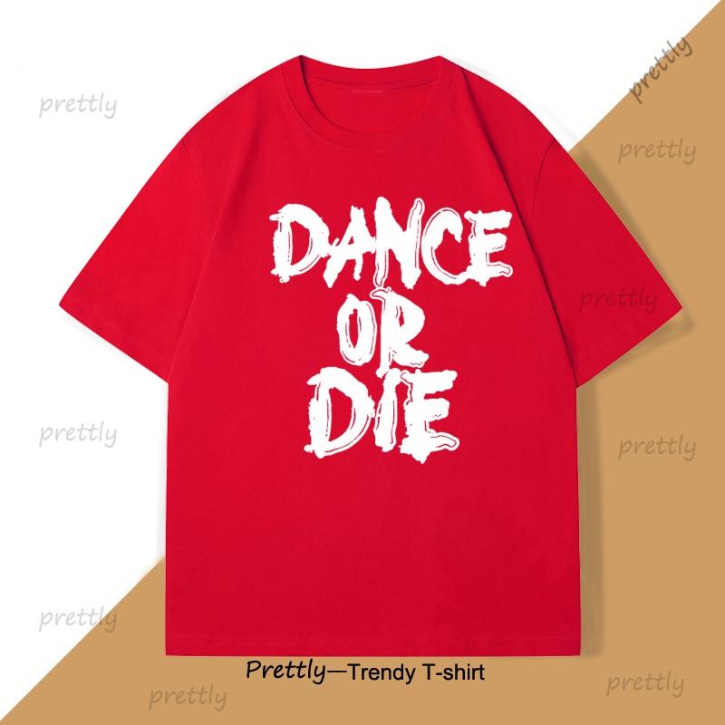 

Футболка Dance or Die Мужская Женская Хип-Хоп Футболка Хлопок Мужская Одежда Смешные Футболки с Графикой Повседневная Футболка с Коротким Рукавом Оверсайз S