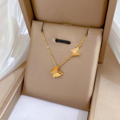 Butterfly Necklace Female Simple Exquisite Super Fairy Niche Design Cold Wind Collarbone Chain