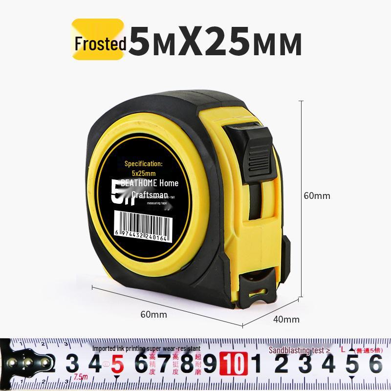 5m Durable ABS & Steel Tape Measure - Metric/Imperial, Wear & Drop Resistant