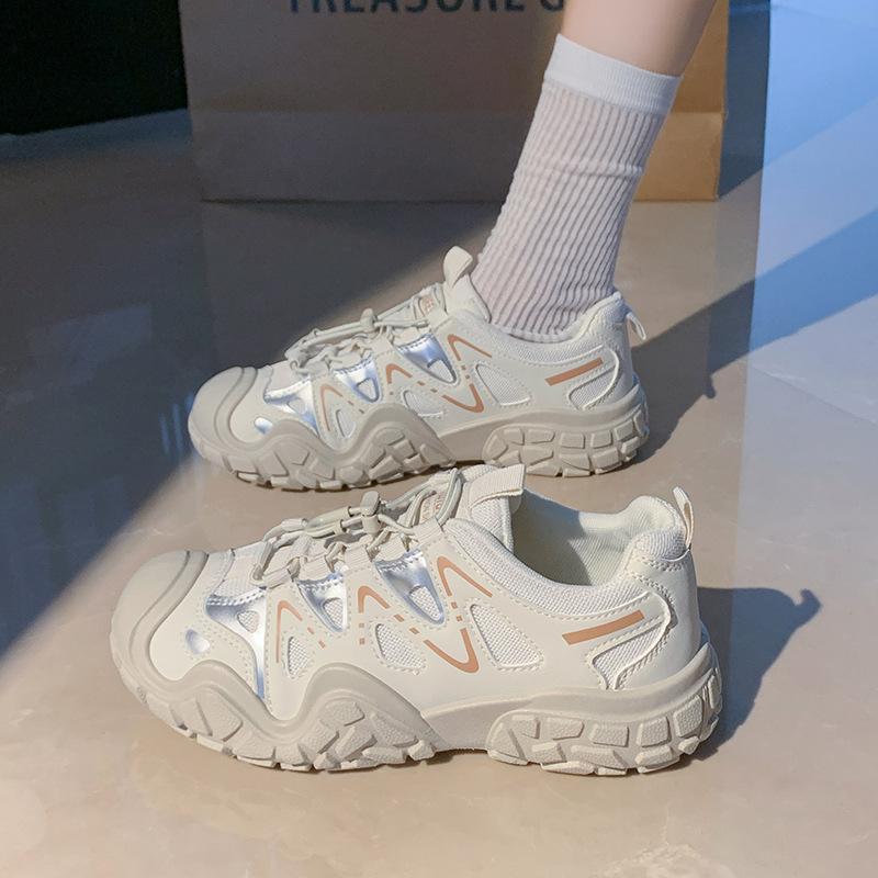 

Thick-soled breathable sports board shoes women s shoes 2025 summer new ultra-light high-value outdoor hiking shoes dad shoes tide 40