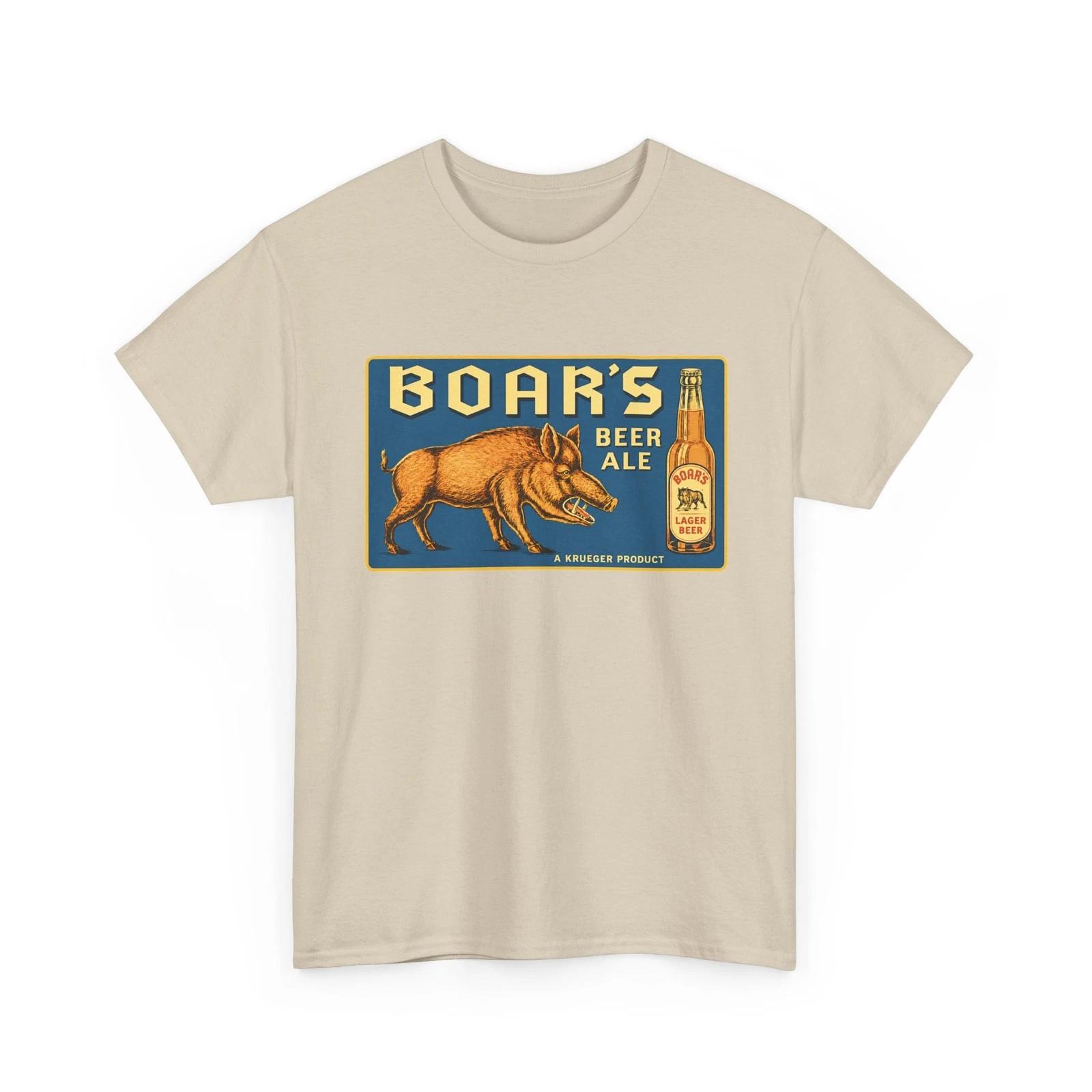 Boar s Beer Ale Lager Krueger Product Newark NJ Brewing Retro Breweriana T-Sirt 4XL