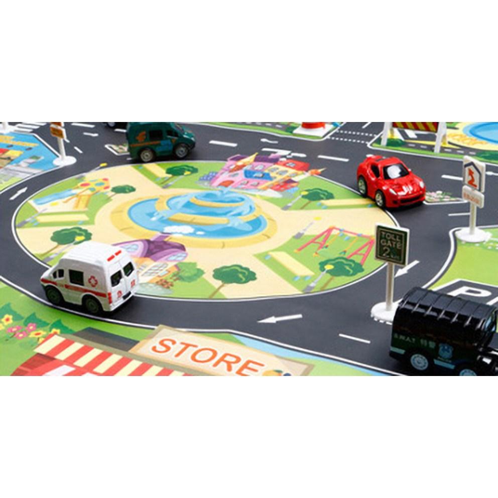 Seltene Corporation Village Auto Straßen Spielmatte (1 Stück)