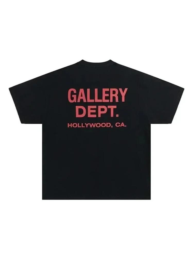 New Mens GALLERY DEPT Tshirt Printed Large Cotton Street Wear Tshirt Summer Casual Short Sleeve Top Trendy High Quality