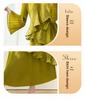 Elegant Plus Size Pleated Ruffle Lace-Up Dress