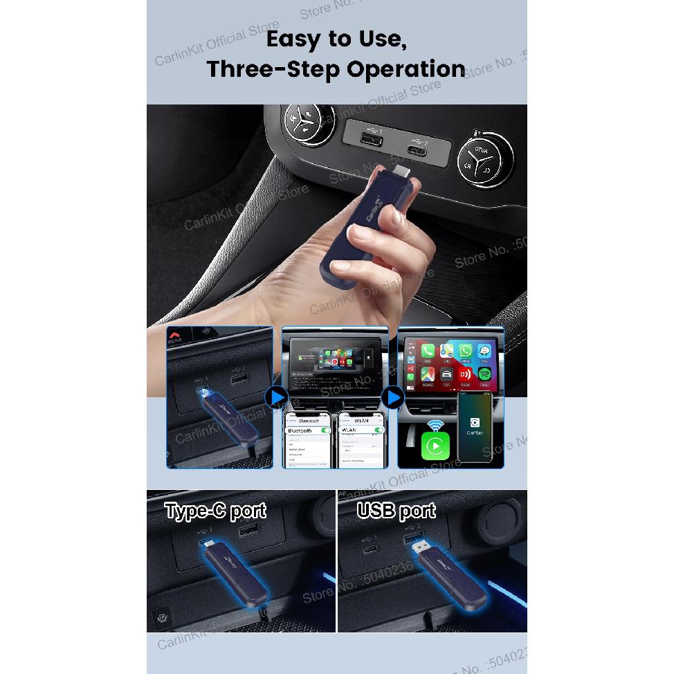 Mini 5 Pro CarlinKit 5.0 Wireless CarPlay Dongle Wireless Android Auto Adapter AI Smart Box Car Intelligent Systems For OEM Car