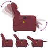 Vidaxl Lift-Up Massage Chair, Electric, Reclining, Red