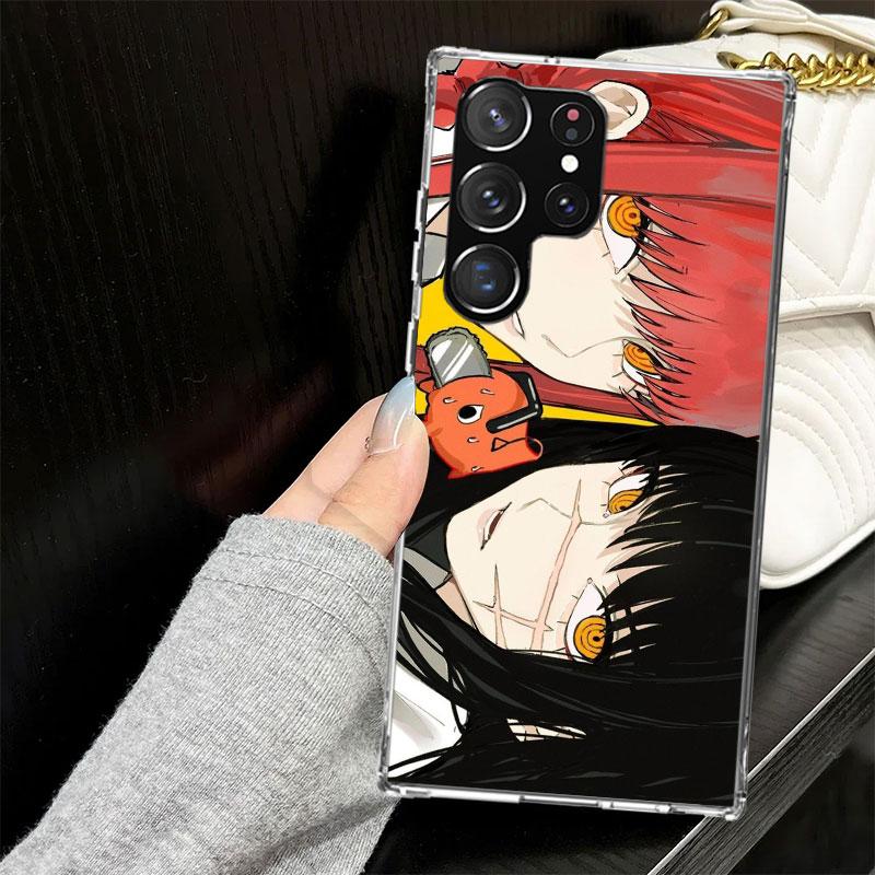 C-Chainsaw Man Yoru War Devil Hülle für Samsung Galaxy S25 S24 S23 S22 Ultra Weiche Handyhülle S25 Edge S21 Plus S20 FE S10 + Bla