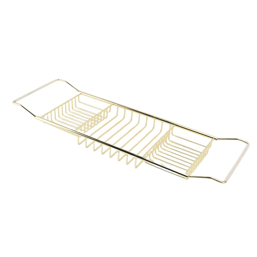 Taca do wanny ze stali nierdzewnej, rozszerzalna taca do wanny prysznicowej, luksusowe akcesoria łazienkowe