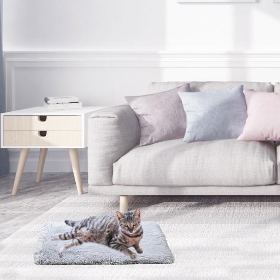 2 In 1 Foldable Plush Cat Kitten House Puppy Sleeping Bed Warm Cushion Carpet