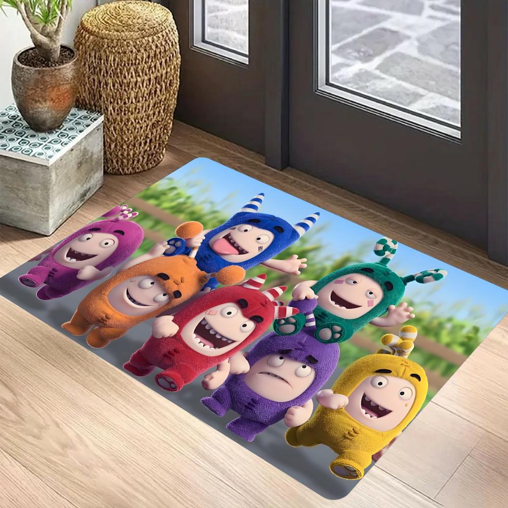 Decorazioni per la Casa Tappetino Oddbods Tappetino per Porta in Flanella Antiscivolo Camera da Letto Soggiorno Decorazioni per la Casa
