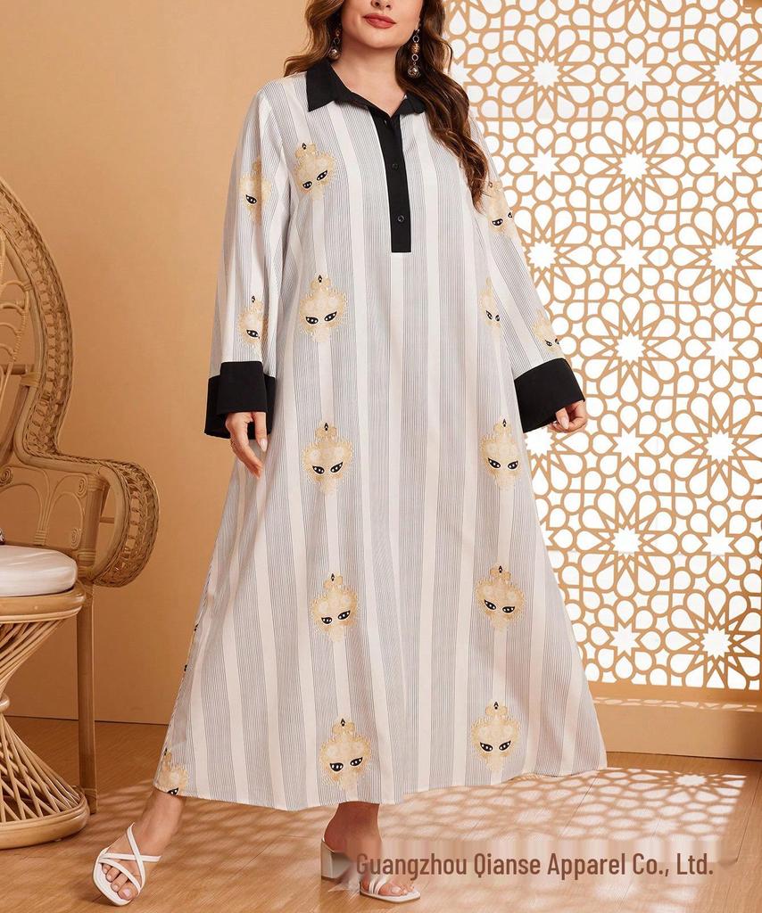 Cross-Border Plus Size Casual Women's Dress - Spring/Autumn Collection