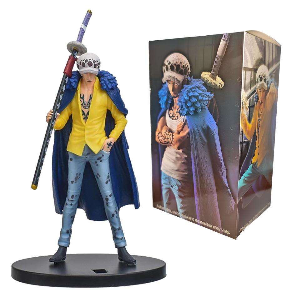 Hot 17cm Anime men and women Style Standing Figure One Piece Country Trafalgar Law PVC Collection Model Dolls Toy For Gift