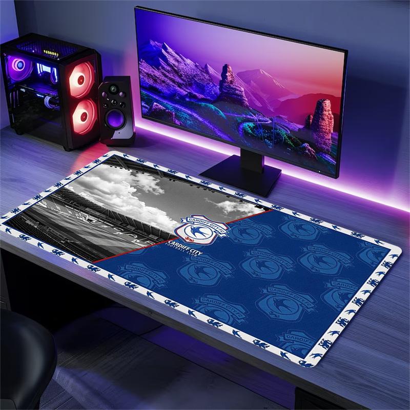 Cardiff City FC Color Mouse Pad Large Gaming Table Cushion Non-slip Laptop Tablet Big Mousepad XXL Mat Mini PC Playmat With Lock edge