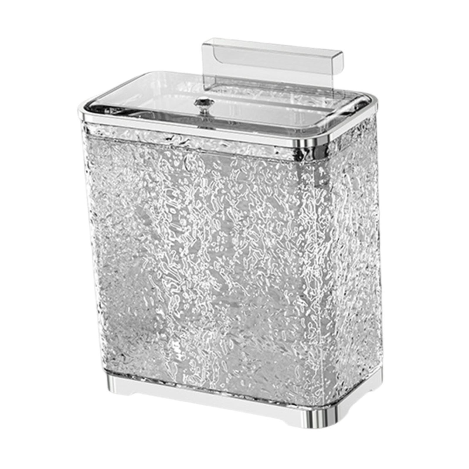 

Kitchen Hanging Trash Can with Lid Sealed Storage Bucket Portable Compost Bin for Cabinet Door Kitchen Bedroom Cupboard Bathroom