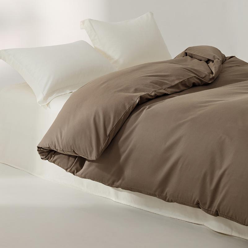 Xinjiang Long-Staple Pure Cotton Brushed Quilt Cover - Warm, Solid Color, Simple Design for Winter (Single/Double)