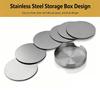 6Pcs Elegant Metal Drink Coaster Set With Holder Heat Resistant For Dining Table And Office Desk With Minimalists Design