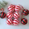 6Pcs 8cm Christmas Ball Ornaments Plastic Hanging Decor for Tree Window Display & DIY Crafts Shatterproof Festive Decorations
