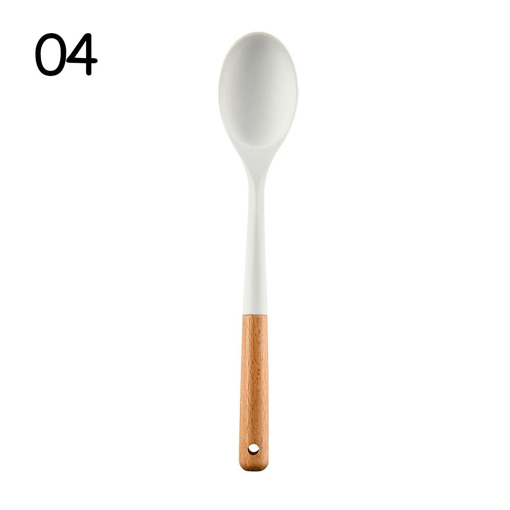 Conjunto de utensílios de cozinha de silicone antiaderente, espátula, batedores de ovos, pá, cabo de aço inoxidável, conjunto de utensílios de cozinha
