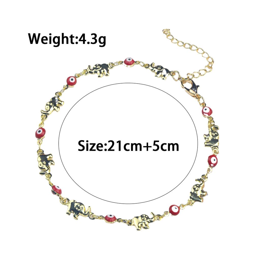 Neue Online-Fußkette mit Elefantenaugen-Motiv für Damen, hochsinniger Nischen-Fußschmuck.