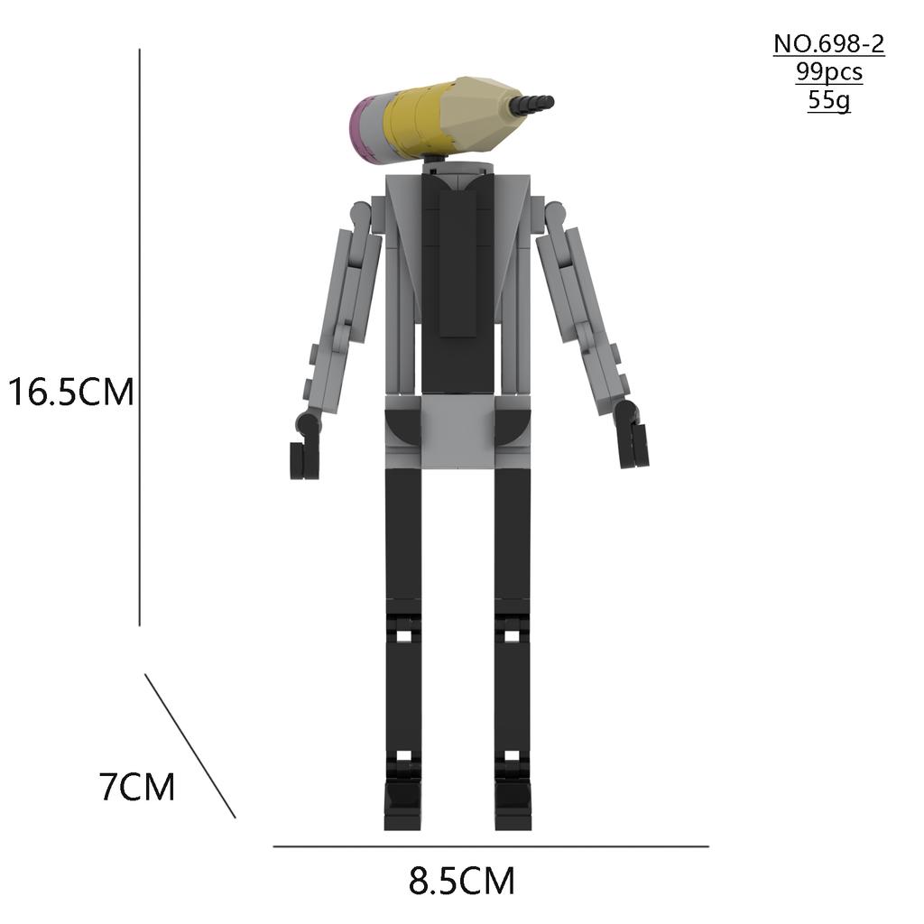 MOC Skibidi Toilet Man Klocki Model Titan Speakerman VS Pencilmen Klocki Zabawki dla Dzieci Boże Narodzenie