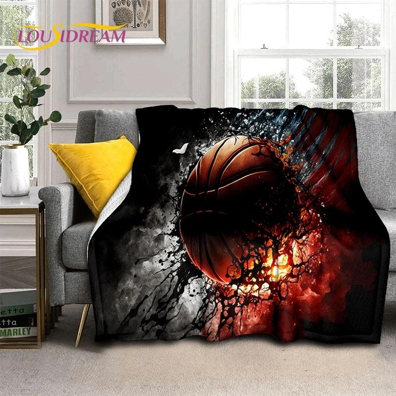 Nejnovější rám basketbalového hřiště Měkká flanelová deka na postele Ložnice Pohovka Piknik, Přehoz na přikrytí Venkovní volnočasový Spánek Dárek
