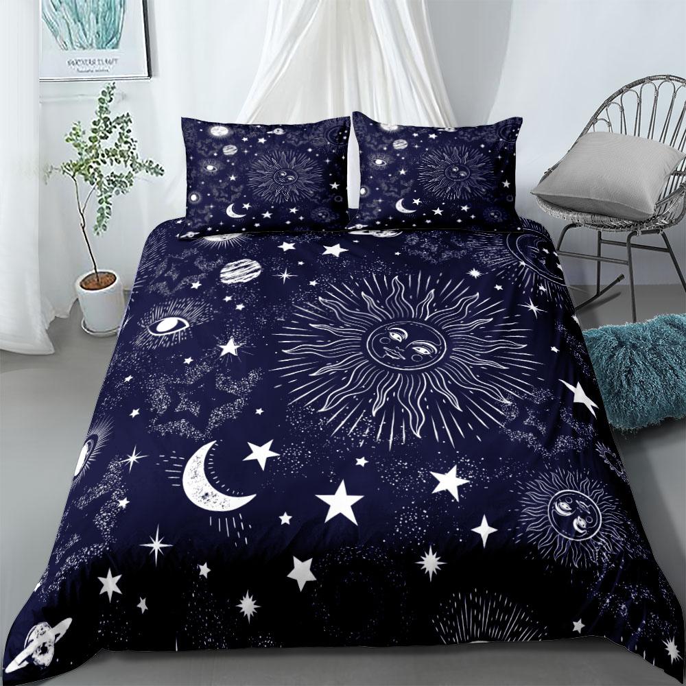 

Комплект постельного белья Sketch Galaxy Duvet Cover Set King Queen Double Full Twin Single Size 150x200cm