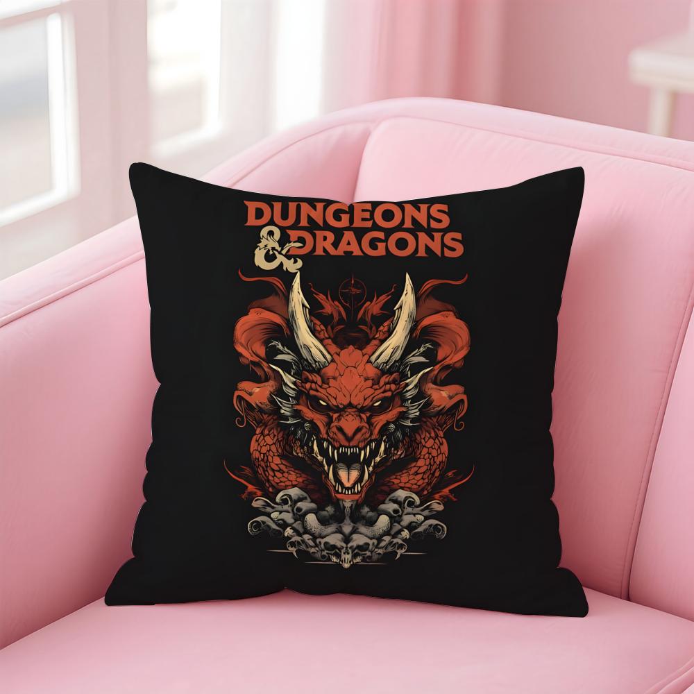 D-Dungeons & Dragons Game Cushion Cover Home & Car Multi-Scene Pillow Cover - Reversible, Soft & Durable for Daily Use