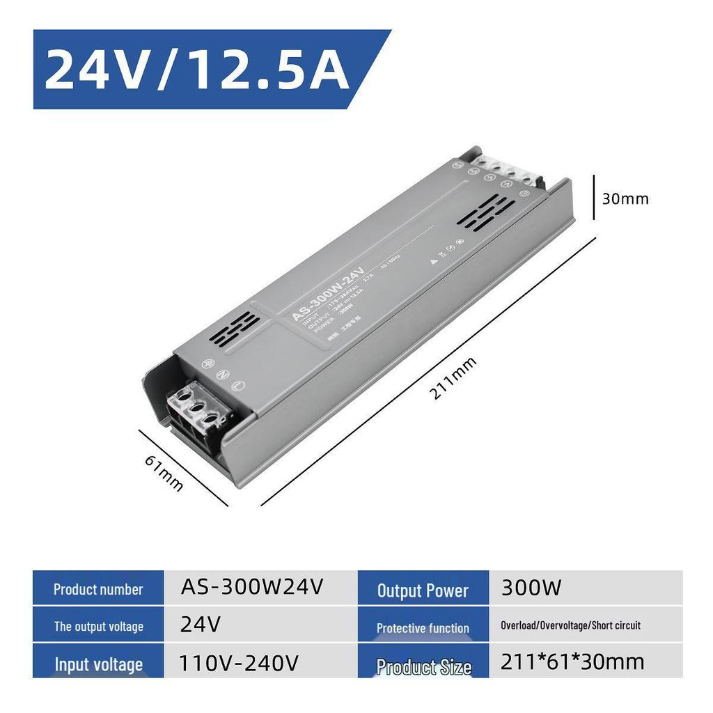 High-Power LED Transformer: No False Labeling, 12V/24V, 60-400W