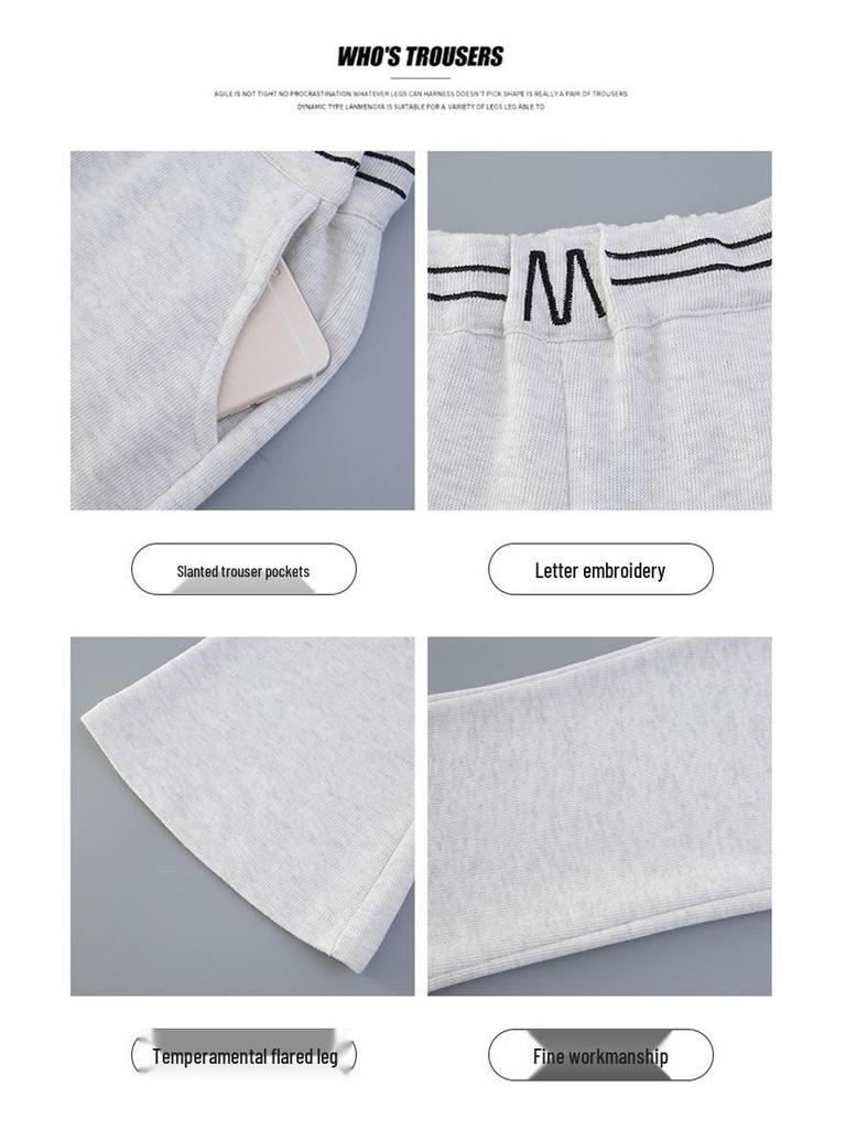 Girls' Flared Fleece-Lined Pants - Spring/Autumn 2025 Fashion for Middle & Big Kids